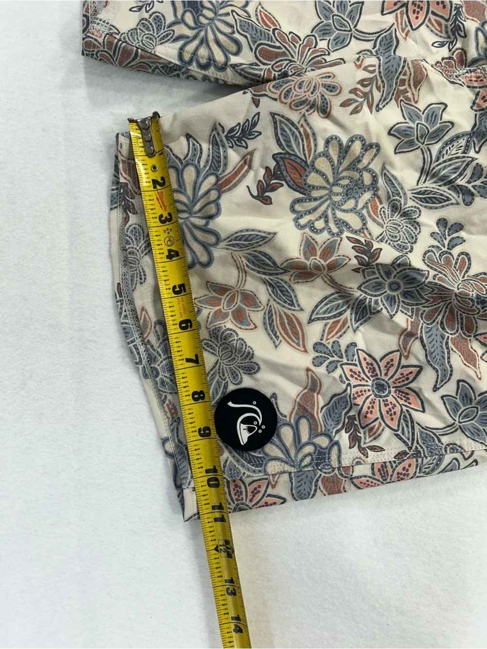 Quiksilver Men’s Floral Board Shorts in Beige, Blue and Tan